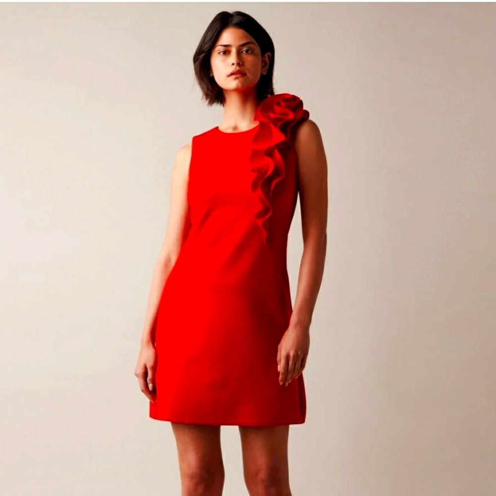 Red ruffle Jason Wu cocktail dress S